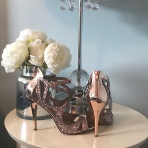 Betsey Johnson Glitter Pump Sandals